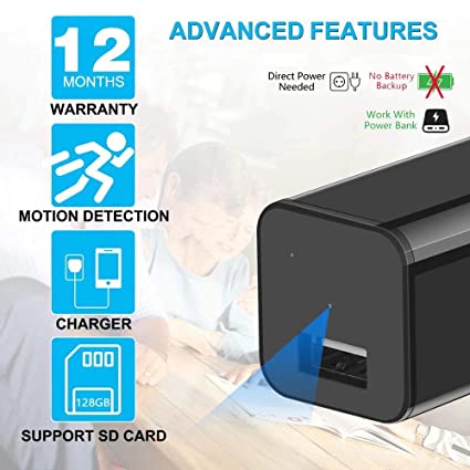Spy Camera - HD 1080P Hidden Camera USB Wall Charger - USB Hidden Cameras – Best Mini Spy Camera Charger Video Recorder Home Security System - Motion Detector - Image 6