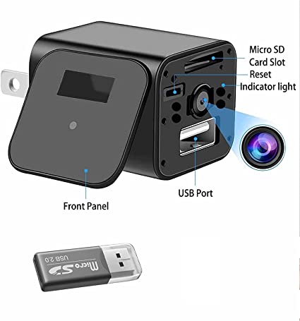 Spy Camera - HD 1080P Hidden Camera USB Wall Charger - USB Hidden Cameras – Best Mini Spy Camera Charger Video Recorder Home Security System - Motion Detector - Image 3