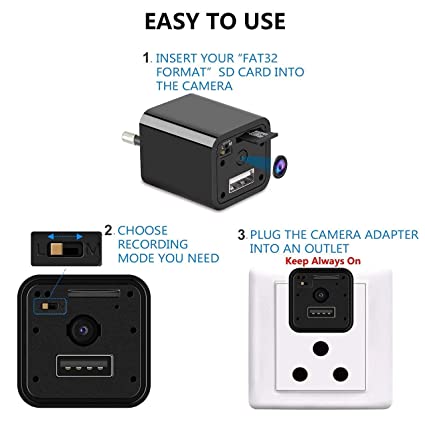 Spy Camera - HD 1080P Hidden Camera USB Wall Charger - USB Hidden Cameras – Best Mini Spy Camera Charger Video Recorder Home Security System - Motion Detector - Image 4