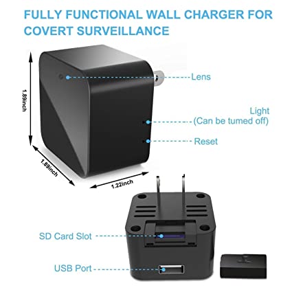 1080P USB Charger Camera Series 1 WiFi – HD Live Streaming Video Camcorder with Motion Detection, Pet Nanny Cam, USB AC Wall Plug Adapter for Phone, Remote View; with Night Vision - Image 4