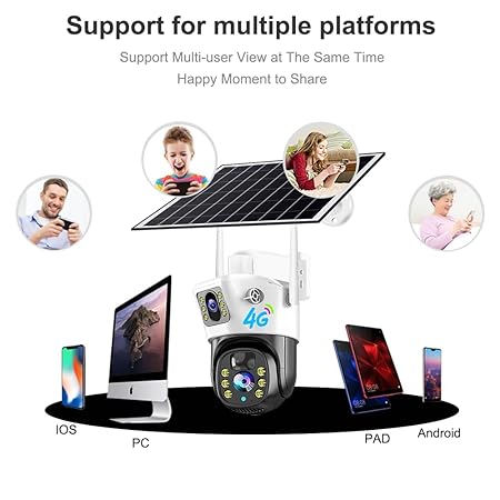 Supercam 4G 5MP HD Solar Camera | Supports All SIM Cards (4G) | Cloud Storage, 360 Degree Rotate, PIR Detection & Smart IR Camera for Parking, Detection Alarm - Image 7