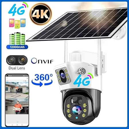 Supercam 4G 5MP HD Solar Camera | Supports All SIM Cards (4G) | Cloud Storage, 360 Degree Rotate, PIR Detection & Smart IR Camera for Parking, Detection Alarm - Image 2