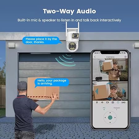 Weatherproof (IP66) | 2 Way Talk | Motion Detect | Supports SD Card Up to 256 GB | Color Night Vision 4G/5G SIM 5+5MP Dual Lens | Screen Pan & Tilt Zoom CCTV Outdoor Camera - Image 4