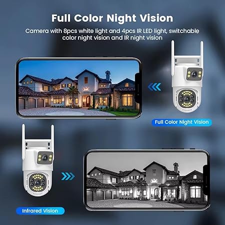 Weatherproof (IP66) | 2 Way Talk | Motion Detect | Supports SD Card Up to 256 GB | Color Night Vision 4G/5G SIM 5+5MP Dual Lens | Screen Pan & Tilt Zoom CCTV Outdoor Camera - Image 5