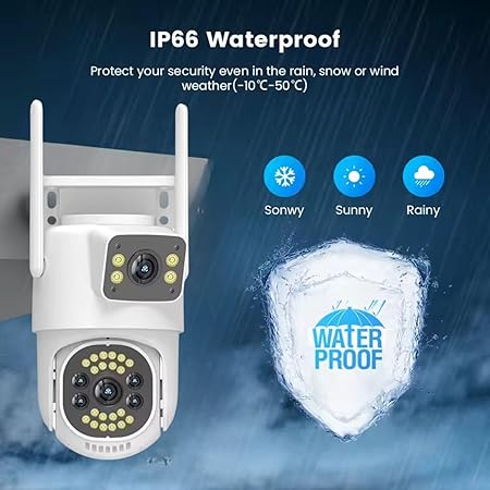 Weatherproof (IP66) | 2 Way Talk | Motion Detect | Supports SD Card Up to 256 GB | Color Night Vision 4G/5G SIM 5+5MP Dual Lens | Screen Pan & Tilt Zoom CCTV Outdoor Camera - Image 7