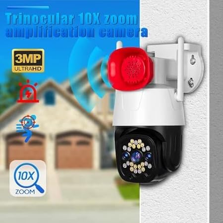 Color Night Vision, High Speaker Alarm Security | 4G/WI-FI V380pro 3MP IP PTZ Camera with Motion Detection Outdoor Camera - Image 2