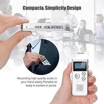 Portable Digital Voice Recorder Sound Audio Recorder Dictaphone LCD Recorder MP3 Player-with inbuilt 8GB Memory - Image 3