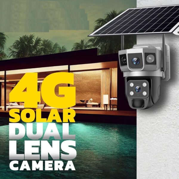 4G IP PTZ Wireless CCTV Camera Surveillance Outdoor Waterproof Monitor PIR Motion Detect Night Vision 4MP+4MP+4MP 10X Zoom Dual Solar Camera - Image 3